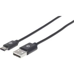 Manhattan USB kabel USB 2.0 USB-A zástrčka, USB-C ® zástrčka 3.00 m černá 354936