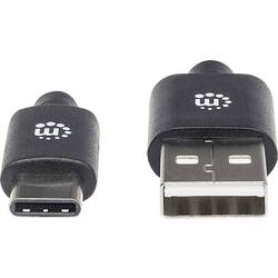 Manhattan USB kabel USB 2.0 USB-A zástrčka, USB-C ® zástrčka 3.00 m černá 354936