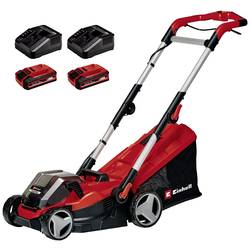 Einhell RASARRO 36/34 (2x3,0Ah) Power X-Change akumulátor Akumulátorová sekačka vč. 2. Nabíječka, + 2. akumulátor 3 000 mAh 18 V šířka sekání 34 mm Určen pro