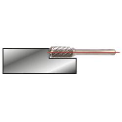 KS Tools 5153232 frézovací kolík , tvrdokov, Válce s čelními zuby, Délka 61 mm, Vnější Ø 6 mm, Pracovní délka 40 mm