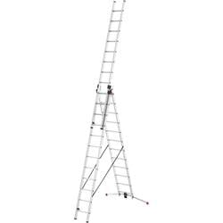 Hailo S100 ProfiLOT 9312-507 hliník víceúčelový žebřík max.prac. výška: 9 m stříbrná, červená, černá EN 131 29.2 kg