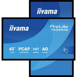Iiyama ProLite displej Digital Signage Energetická třída (EEK2021): G (A - G) 108 cm (42.5 palec) 3840 x 2160 Pixel 24/7 Android™, vícedotkový (Multi-Touch),