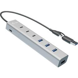i-tec CAHUBMETAL7 USB Hub 4 + 3 porty USB-A, USB-C® USB 3.1 Gen1 5 GBit/s šedá CAHUBMETAL7
