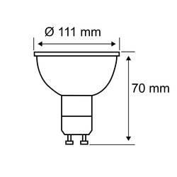 Paulmann 28901 LED Energetická třída (EEK2021) G (A - G) GU10 žárovka 6.5 W teplá bílá (Ø x v) 111 mm x 70 mm 1 ks