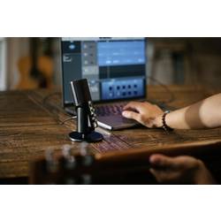 Sennheiser Profile na stojanu USB mikrofon Druh přenosu:USB spínač, stojan, vč. kabelu USB-C®, audio, stereo (jack 3,5 mm) USB
