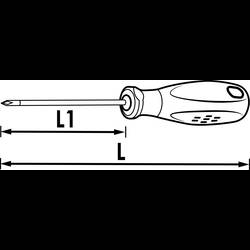 Vigor V3602 V3602 křížový šroubovák 2 Délka dříku: 207 mm