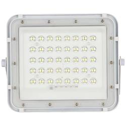 V-TAC VT-40W LED reflektor, solární modul 6 W, studená bílá, bílá, 7839