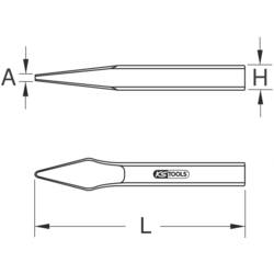 KS Tools Křížové dláto BROZEplus, 250 mm 9632472