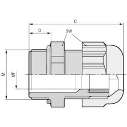 LAPP 53111477 kabelová průchodka M63 polyamid šedobílá (RAL 7035) 5 ks