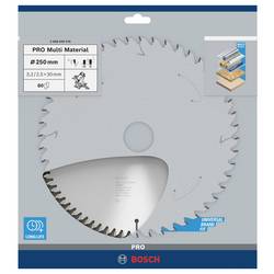 Bosch Accessories Multi Material 2608640516 tvrdokovový pilový kotouč 250 x 30 x 3.2 mm Počet zubů (na palec): 80 1 ks