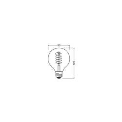OSRAM HOMELIGHTING 4099854090820 LED Energetická třída (EEK2021) F (A - G) E27 kulatý tvar 7 W = 48 W teplá bílá (Ø x d) 80 mm x 120 mm 1 ks