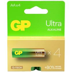 GP Ultra tužková baterie AA alkalicko-manganová, 1.5 V, 4 ks