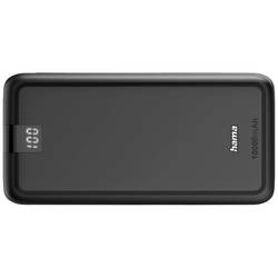 Hama powerbanka Li-Pol, 10000 mAh, Rychlé nabíjení, USB-A, USB-C®, antracitová, Indikátor stavu