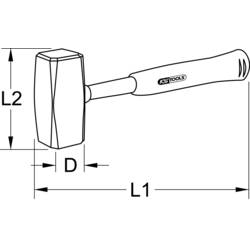 KS Tools 142.5166 1425166 kamenické kladivo 1425 g 260 mm DIN 6475 1 ks