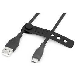 Digitus USB kabel USB 2.0 USB-A zástrčka, USB-C ® zástrčka 0.50 m černá flexibilní provedení, flexibilní provedení, s USB, silikonový, Vynikající odolnost