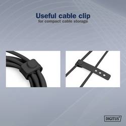 Digitus USB kabel USB 2.0 USB-A zástrčka, USB-C ® zástrčka 0.50 m černá flexibilní provedení, flexibilní provedení, s USB, silikonový, Vynikající odolnost