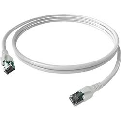 Easylan CP1KWBWBW0015 RJ45 síťové kabely, propojovací kabely CAT 6A S/FTP 1.5 m bílá dvoužilový stíněný, bez halogenů, samozhášecí 1 ks