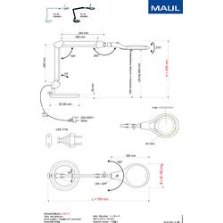 Maul 8263602 Lupa s LED osvětlením MAULmakro, se stojanem, bílá zvětšení=1.75 x 12.7 cm Třída energetické účinnosti 2021 E (A - G)
