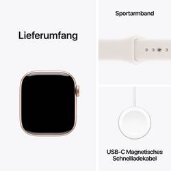 Apple Watch Series 11 GPS 42 mm hliníkový plášť sportovní náramek Světle růžová M/L