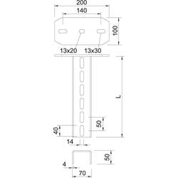 OBO Bettermann 6339077 U-stojina 1 ks kov