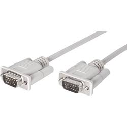 Digitus VGA kabel VGA pólové Zástrčka, VGA pólové Zástrčka 1.80 m šedá AK-310100-018-E lze šroubovat VGA kabel