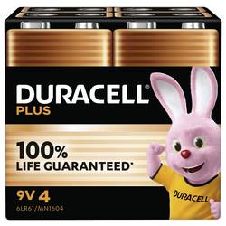 Duracell MN1604 Plus baterie 9 V alkalicko-manganová 9 V 4 ks