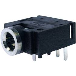 Cliff FC68133 jack konektor 3.5 mm zásuvka, vestavná horizontální Pólů: 4 stereo černá 1 ks