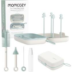 momcozy 7in1 Portable Bottle Cleaning Brush Set čistič kojeneckých lahví bílá, zelená