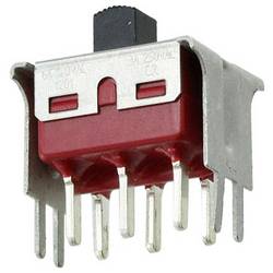 C & K Switches 1201M2S3V4QE2 Slide Switch 1000 Series posuvný přepínač 120 V/AC, 28 V/DC 6 A 2x zap/zap 1 ks Bulk