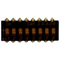 C & K Switches SDA08H0SB DIP Switch SDA Series DIP spínač Pólů 8 1 ks Tube