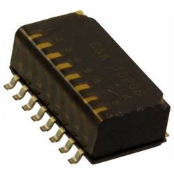 C & K Switches TDP08H0SB1 DIP-Switch TDP Series DIP spínač Pólů 8 1 ks Tube