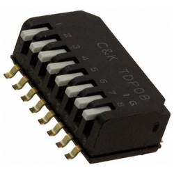 C & K Switches TDP08H1SBD1 DIP Switch TDP Series DIP spínač Pólů 8 1 ks Tube