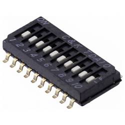 C & K Switches TDA10H0SB1R DIP-Switch TDA Series DIP spínač Pólů 10 1 ks Tape on Full reel