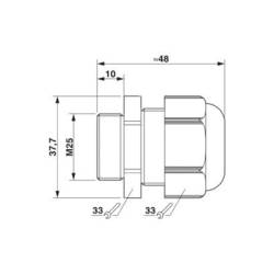 Phoenix Contact 1076600 kabelová průchodka M25 x 1.5 plast, PA, CR černá 1 ks