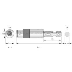 BERNSTEIN Tools for Electronics 4-985-RPM, Digitální momentový adaptér, 1/4 (6,3 mm), 2.0 Nm (max)