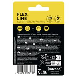 Intenso Flex Line USB flash disk Retail 128 GB černá 3544491 USB 3.2 (Gen 1x1) , USB-C™ (USB 3.2 Gen 1)