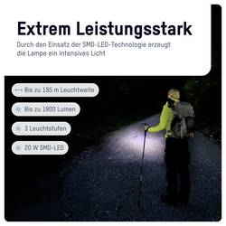 Ansmann LED Taschenlampe Adventure TA1800RF wiederaufladbar 1600-0763 SMD LED kapesní svítilna velký dosah napájeno akumulátorem 1800 lm 6 h 182 g