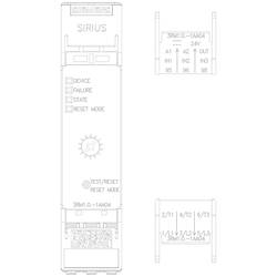 Siemens 3RM1202-1AA04 3RM12021AA04 reverzní startér Výkon motoru při 400 V 0.75 kW 24 V/DC Jmenovitý proud 2.0 A