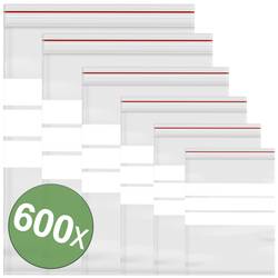 uzavíratelný sáček s popisnými štítky transparentní polyetylén Bag 600 ks