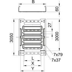 OBO Bettermann 6059010 kabelový žlab (d x š x v) 3 m x 500.00 mm x 60.00 mm 3 m