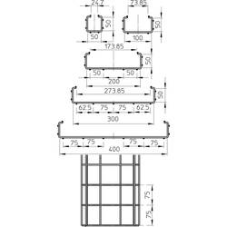 OBO Bettermann 6016200 Mřížkový žlab (d x š x v) 3 m x 50.00 mm x 50.00 mm 3 m