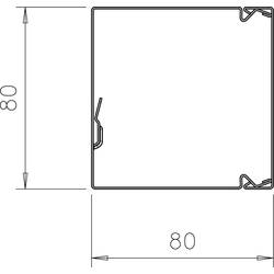OBO Bettermann 6248694 kabelová lišta držák kabelů (d x š x v) 2000 x 80 x 80 mm 1 ks bílá