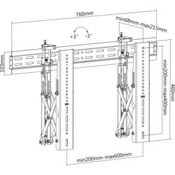 Reflecta PLANO Video držák na videostěnu 94,0 cm (37) - 177,8 cm (70)