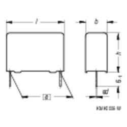 Thomsen 1 ks fóliový kondenzátor MKP radiální 0.68 µF 275 V/AC 20 % 27.5 mm (d x š x v) 31 x 11 x 21 mm