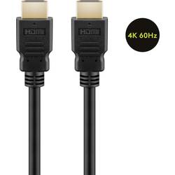 Goobay HDMI propojovací kabel Zástrčka HDMI-A 1 m černá 61150 4K UHD, Pozlacený, eARC HDMI kabel