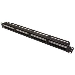 Value 24 portů síťový patch panel 483 mm (19) CAT 6A 1 U černá neosazený
