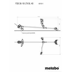 Metabo FSB 36-18 LTX BL 40 akumulátor strunová sekačka bez akumulátoru 18 V šířka sekání: 400 mm