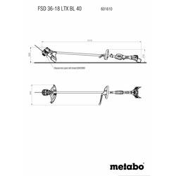 Metabo FSD 36-18 LTX BL 40 akumulátor strunová sekačka bez akumulátoru 18 V šířka sekání: 400 mm