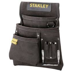 STANLEY Werkzeugtasche+Hammerhalter 3xFach+Halter Leder, STST1-80114 Brašna na nářadí – prázdná, (d x š x v) 28 x 9 x 25 cm
