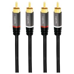 LogiLink CA1207 cinch audio kabel 5.0 m černá stíněný, barevně rozlišený